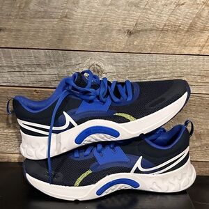 Nike Renew Men's Black and Blue Athletic Shoes